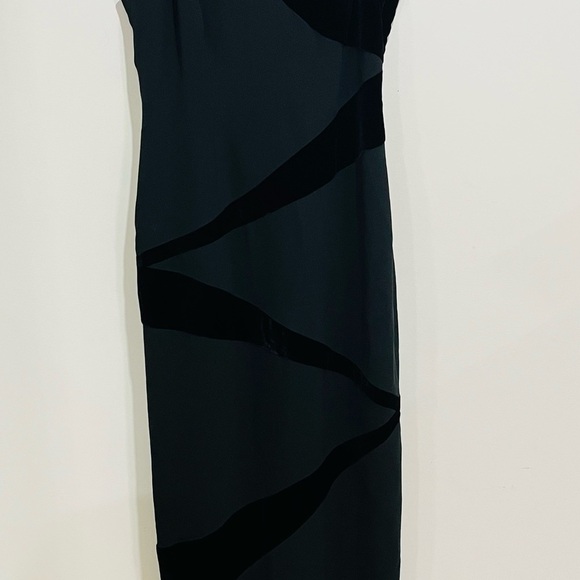 Andrea Polizzi for Rex Lester - rare vintage floor length gown - velour - size L - Picture 10 of 11